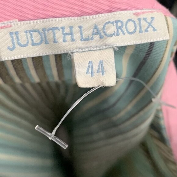 Judith LaCroix Size 44 Skirt Striped Blue White A Line Knee Length Womens - Picture 4 of 6